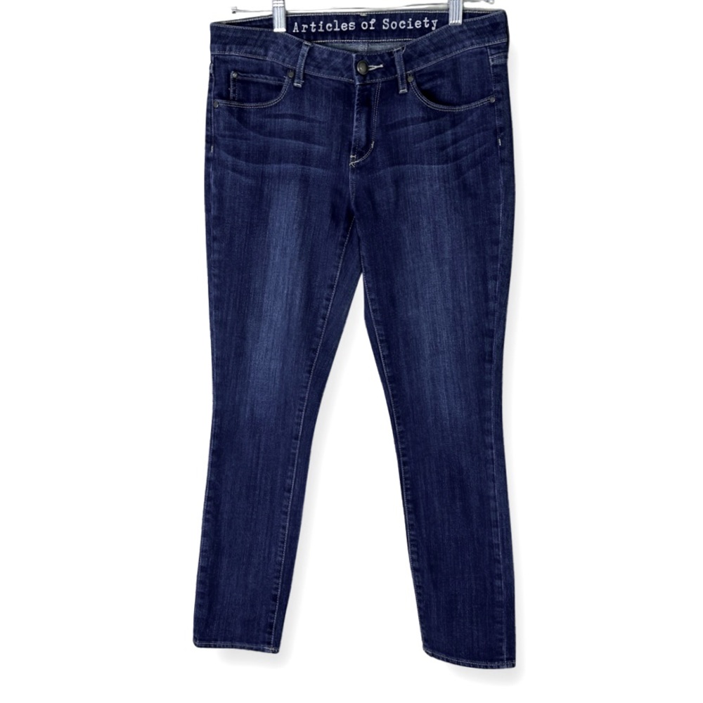 Articles of Society Zoey Crop Topaz Blue Jeans Size 28